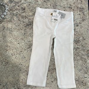 NWT Janie and Jack white jeans 18-24M